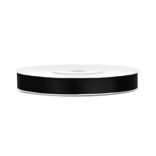 Picture of SATIN RIBBON BLACK 6MM PER METRE